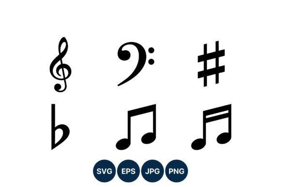 Download Music Notes Treble Bass Clef Vector - Premium Resources