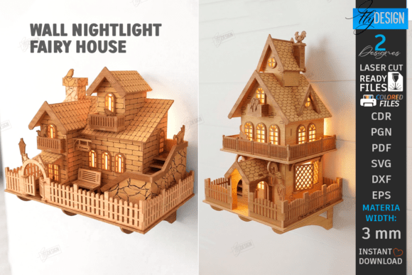 Download Fairy House Wall Nightlight Laser Bundle - Light Collection