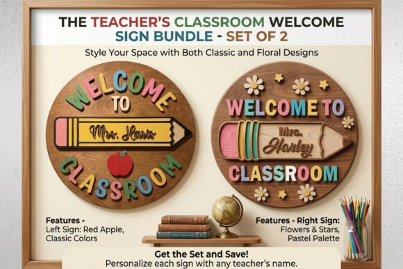 Download Classroom Welcome Sign Laser Cut Bundle - Class Collection