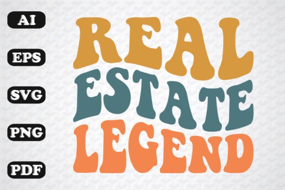Download Real Estate Legend Retro Wavy Svg - Retro Collection