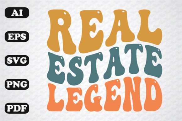 Download Real Estate Legend Retro Wavy Svg PNG - Retro Collection