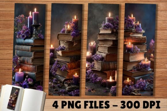 Download Moody Candlelight Dark Academic Bookmark - Light Collection