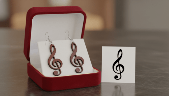 Download Treble Clef Earring Design - Treble Collection