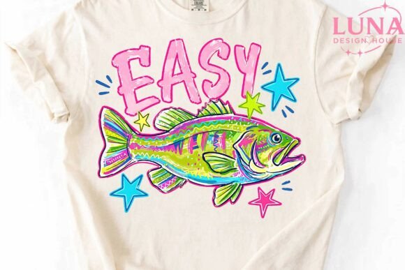 Download Easy Bass Fish Retro Sublimation PNG - Retro Collection