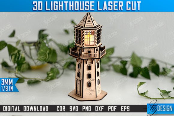 Download 3D Lighthouse | Tower Model | CNC File - Light Collection